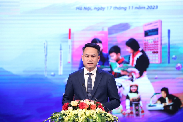 Phó Chủ tịch Thường trực Trung ương Hội LHTN Việt Nam Nguyễn Kim Quy phát biểu tại Chương trình